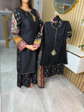 Zairah 3pc Mother & Daughter Viscous Suit With Plazzo