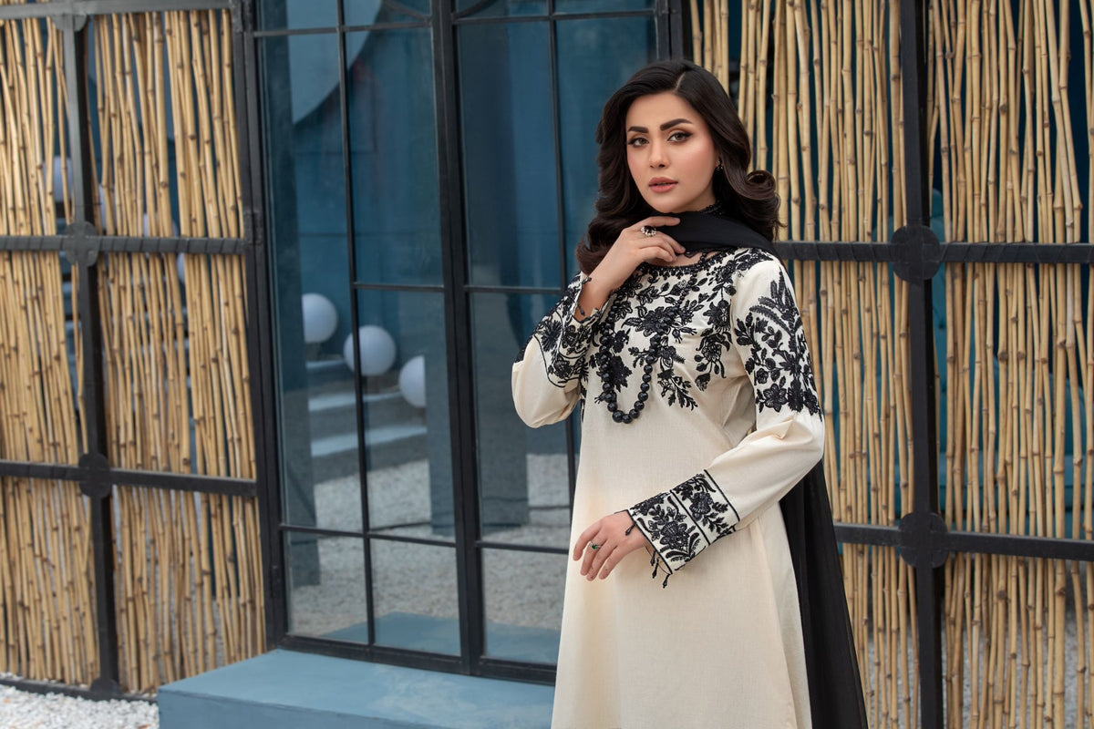 Heera’s Eid 2024 - Cream & Black