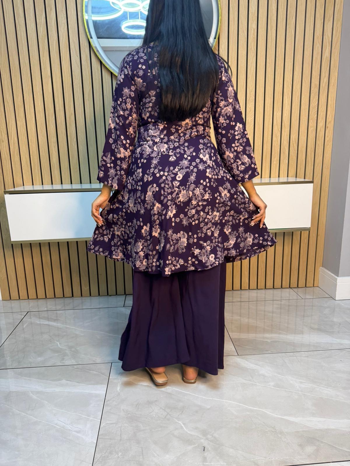 Hinan Umbrella Frock With Plazzo Trouser