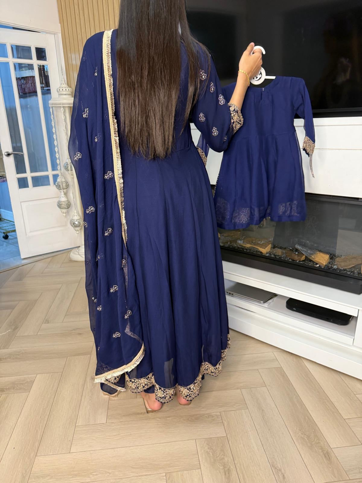 Felisha 3pc Mother & Daughter Frock