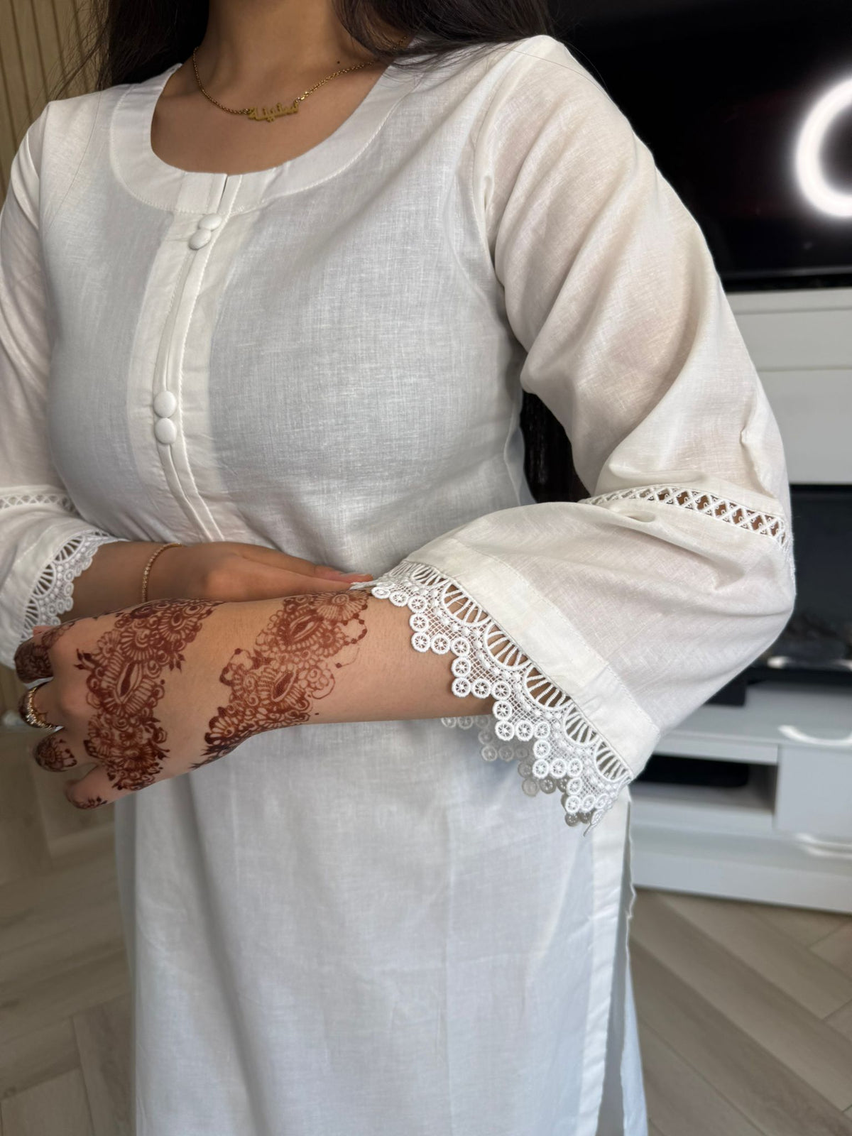 Nova Cotton Button Neck 2pc Co-ord