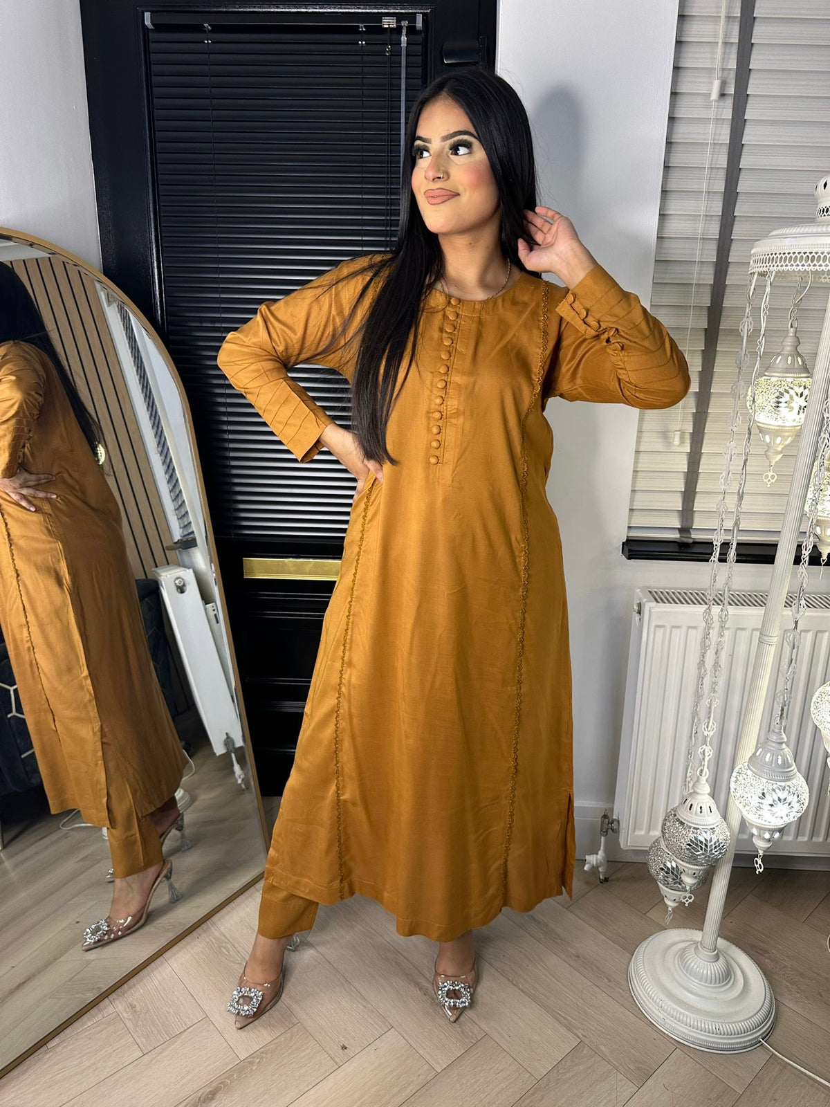 Subhana Linen Co-ord - Tan