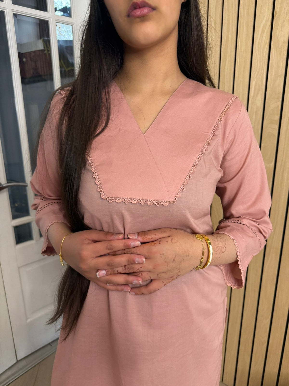Baseema 2pc Cotton Co-ord With Shalwary U3-A4