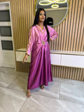 Ombre Silk Kaftaan - Dark Pink D2-A5