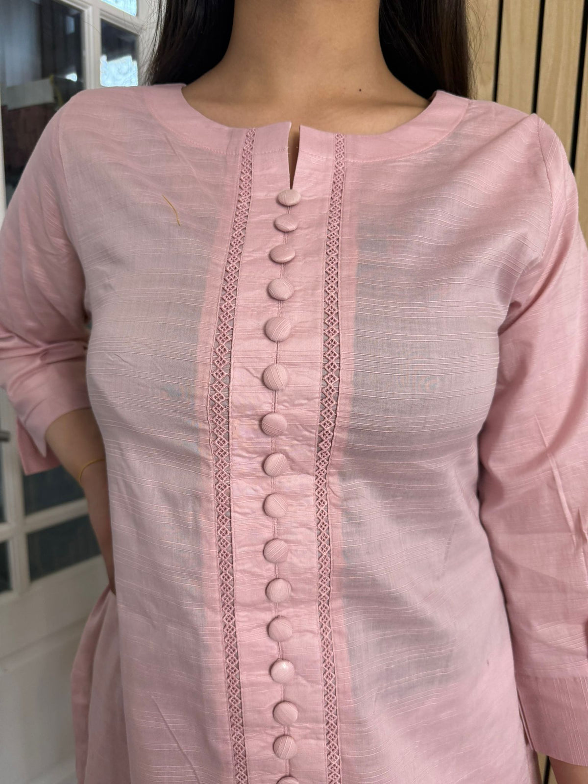 Warda 2pc Cotton Button Co-ord U3-D6