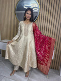Mariam 3pc Indian Banarsi Silk Frock