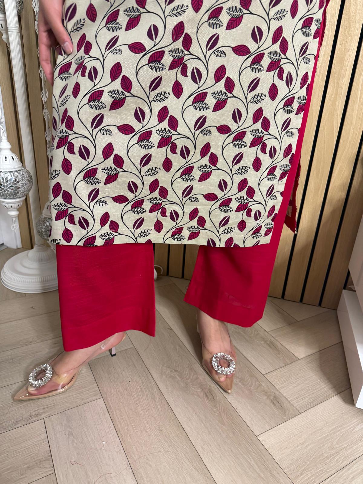 Shela 2pc Soft Khaddar - Printed kameez With  D2-B2