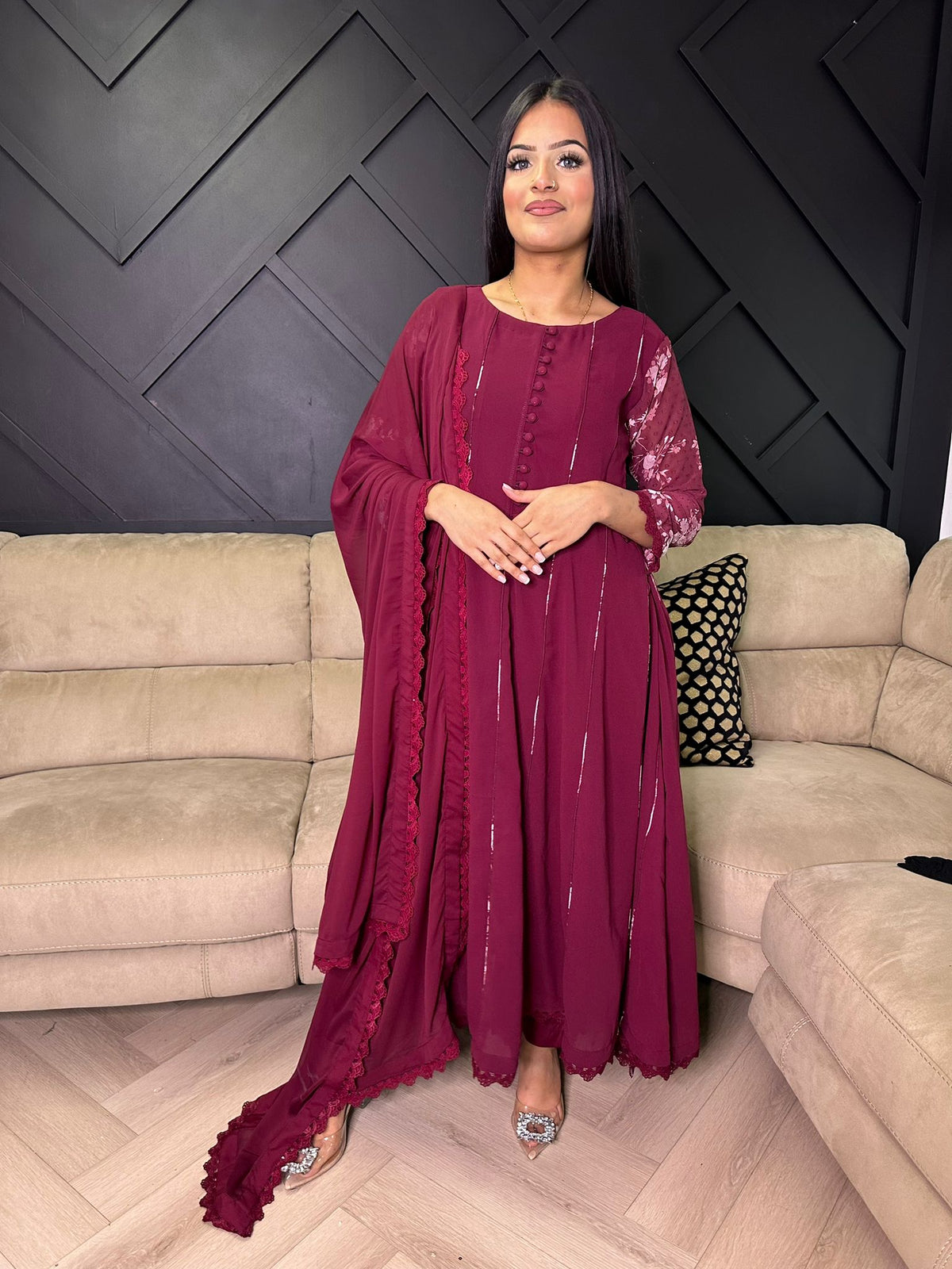 Afsana - Plum Frock