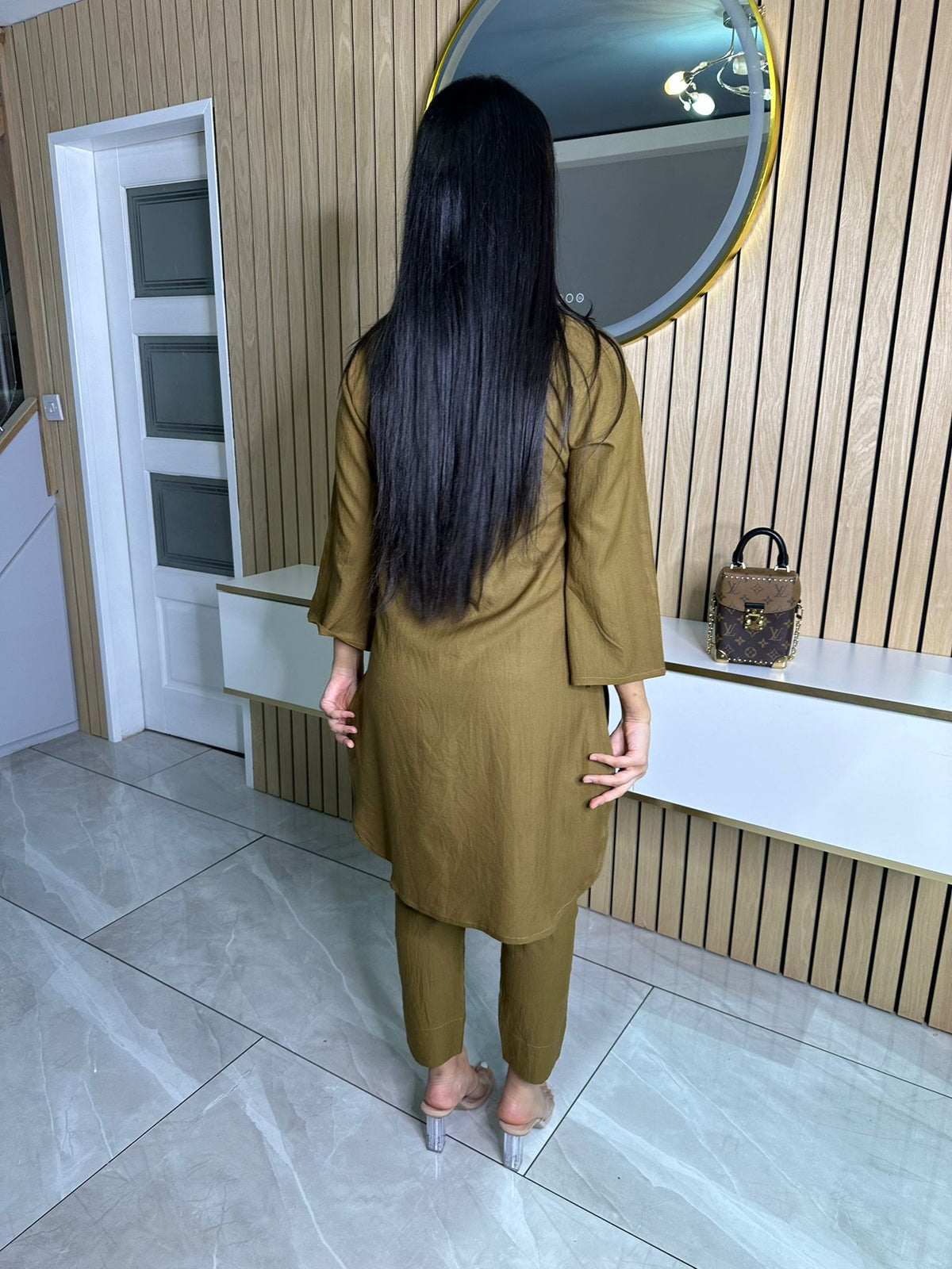 Leela Co-ord - Khaki D1-B2