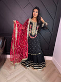 Zahra Rubab-Black Gharara Style U3-F3
