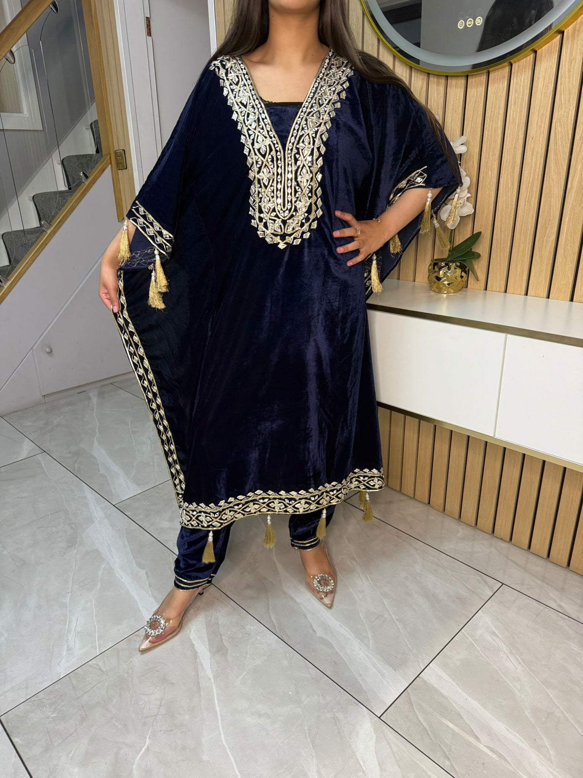 Gotta Velvet 2pc Kaftaan with Matching Trouser