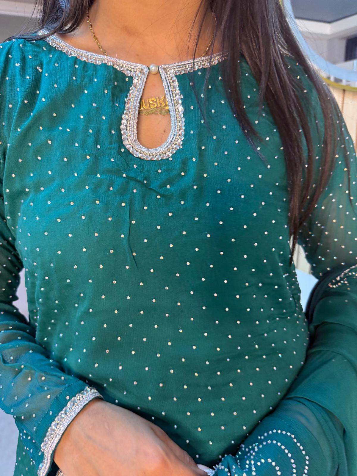 Leema 3pc Gem Embelished Suit