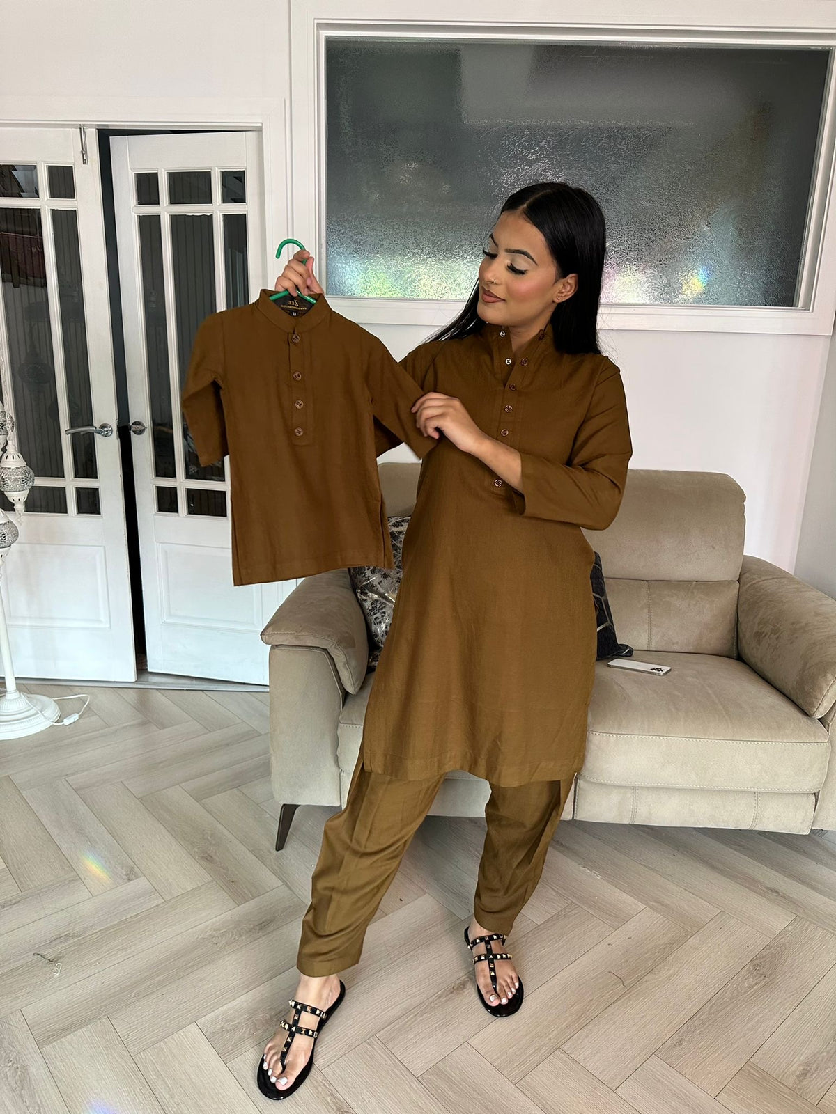 Amanda M&D Shalwar- khaki