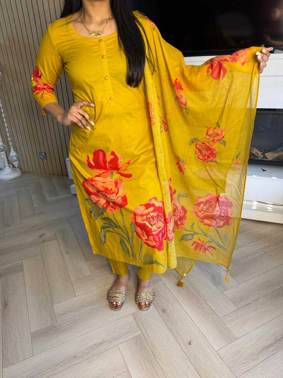 Yana 3pc Indian Cotton Kameez U2-E4/5