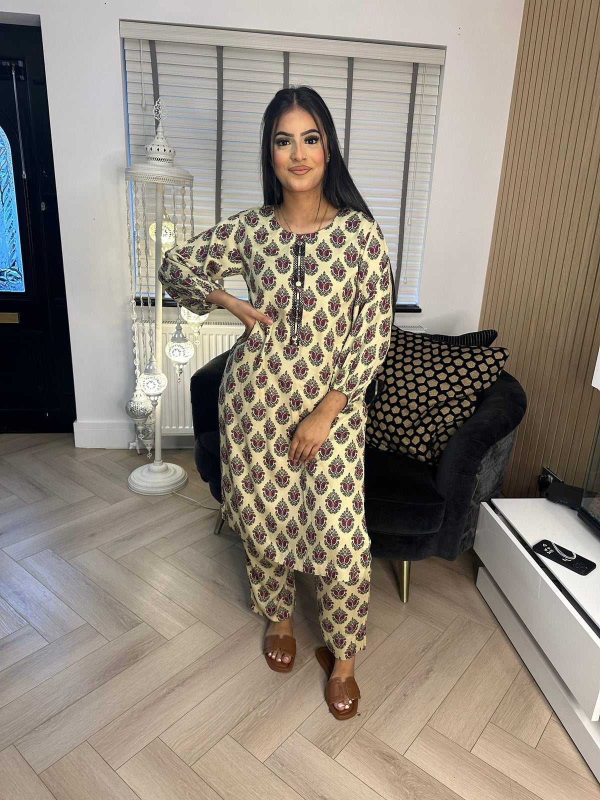 Safa 2pc Printed Co-Ord With Plazzo Trouser