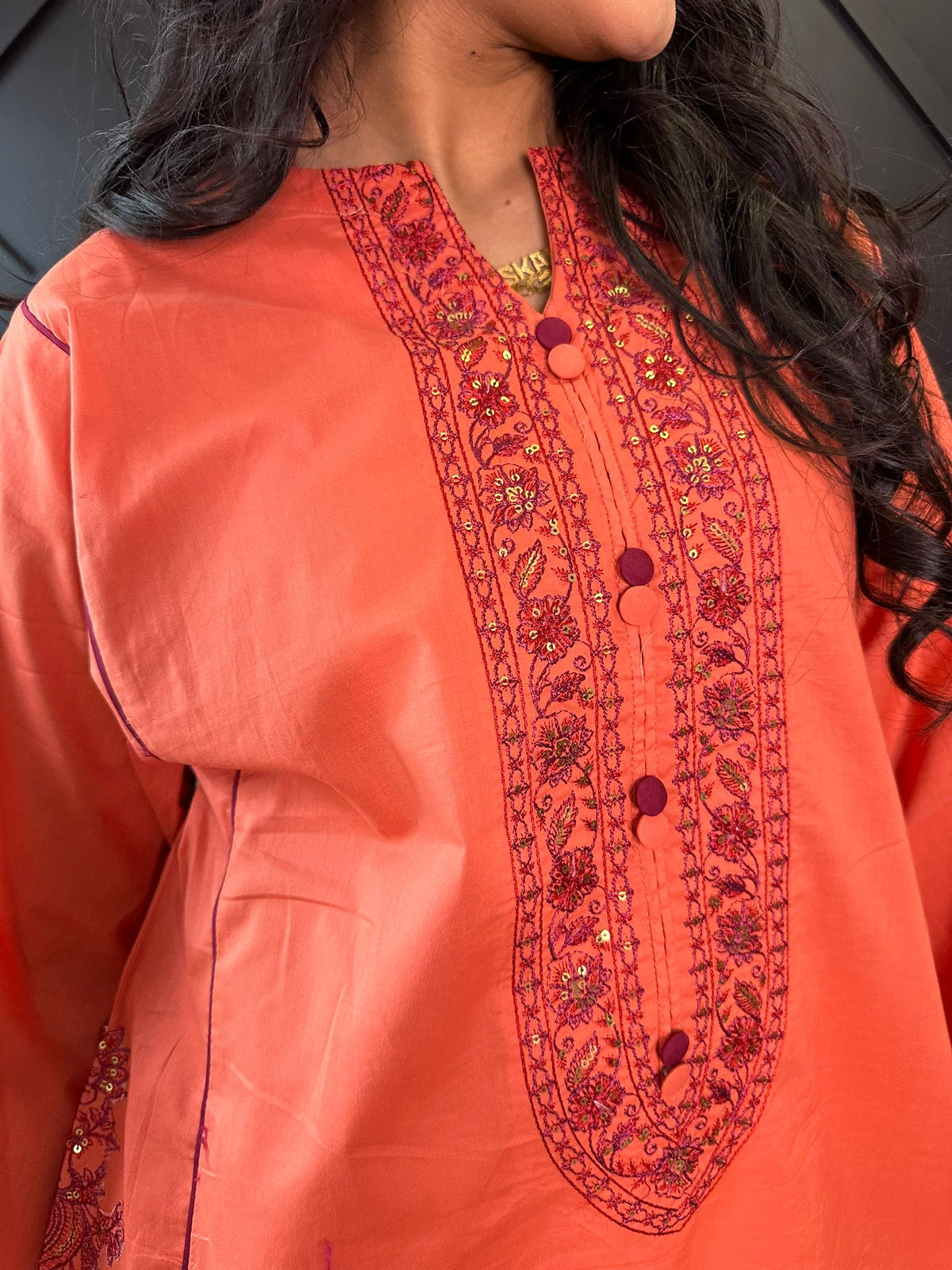 Asim Jofa Kurta - Orange