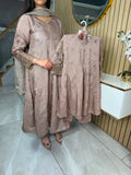 Almas 3pc Mother & Daughter Viscous Frock Style Suit With Plazzo U3-D5