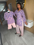 Lima 2pc Mother and Daughter Printed Suit With Side Corset