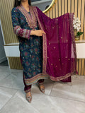 Saiyyda 3pc Fancy Chiffon Suit U3-C6