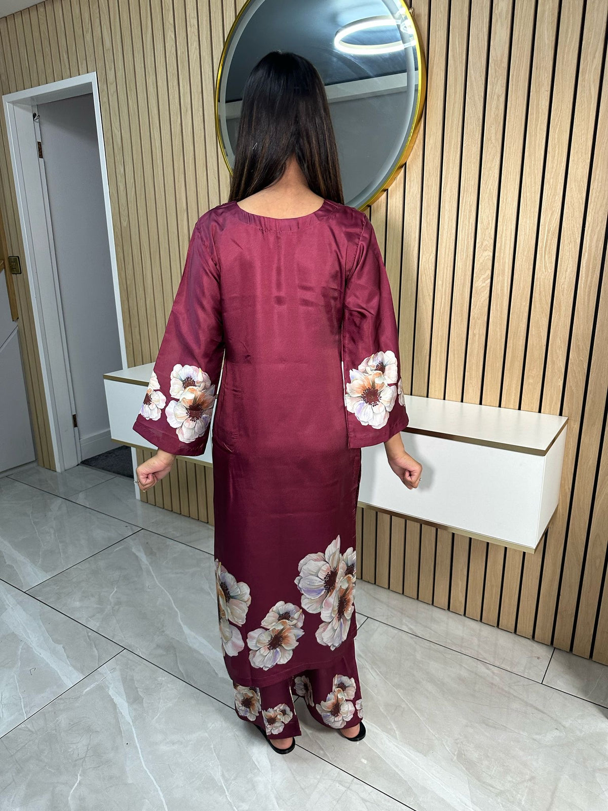 Fizza Printed 2pc Silk Co-Ord