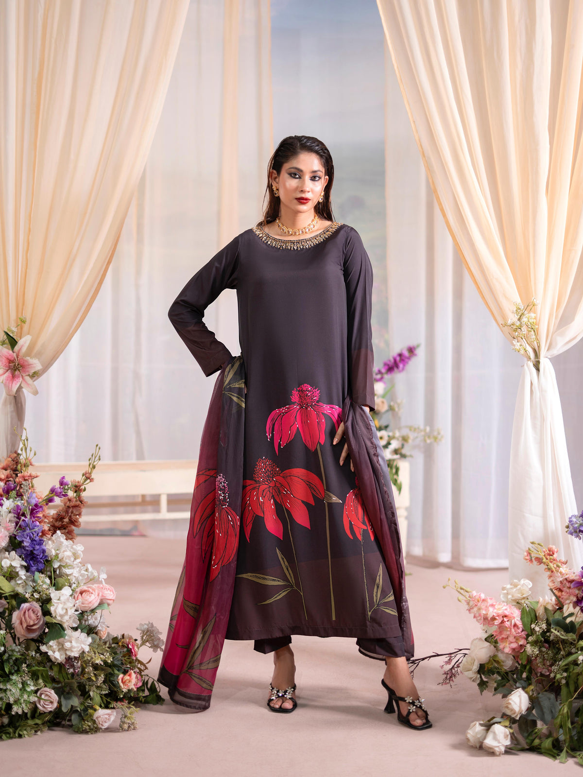 Neha 3pc Grip Silk Suits  By Raniya
