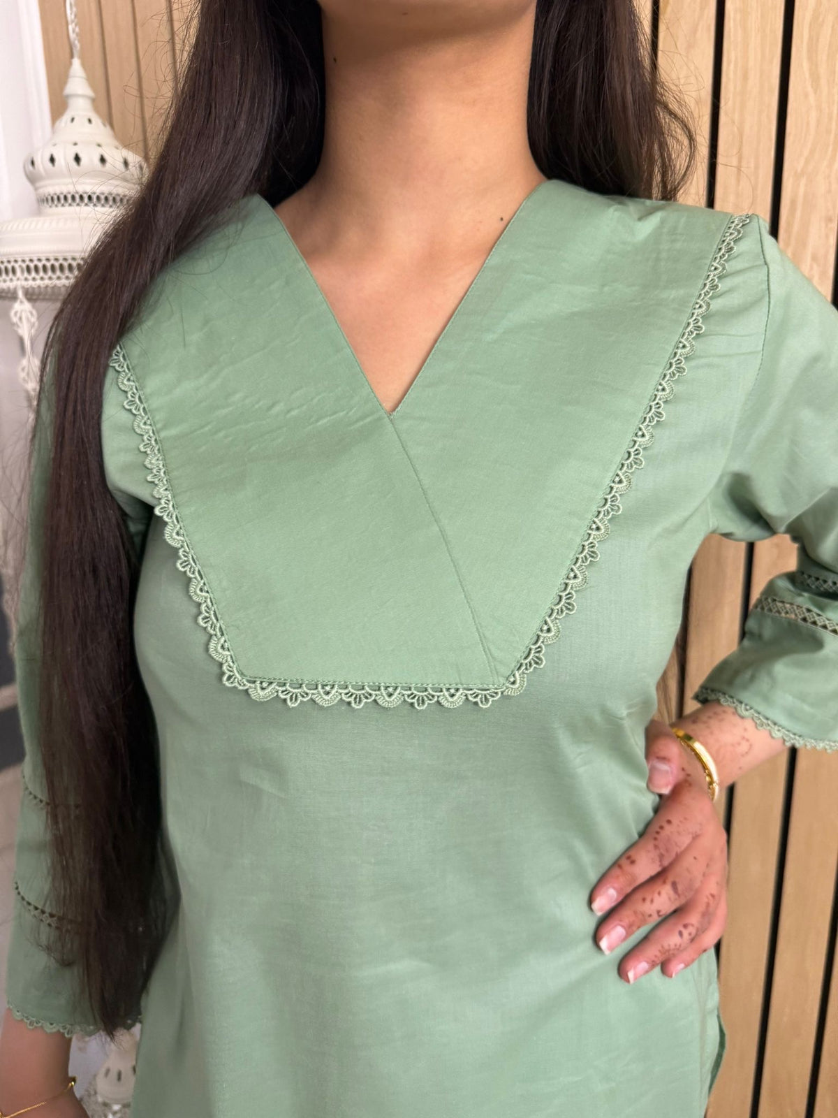 Baseema 2pc Cotton Co-ord With Shalwary U3-A4
