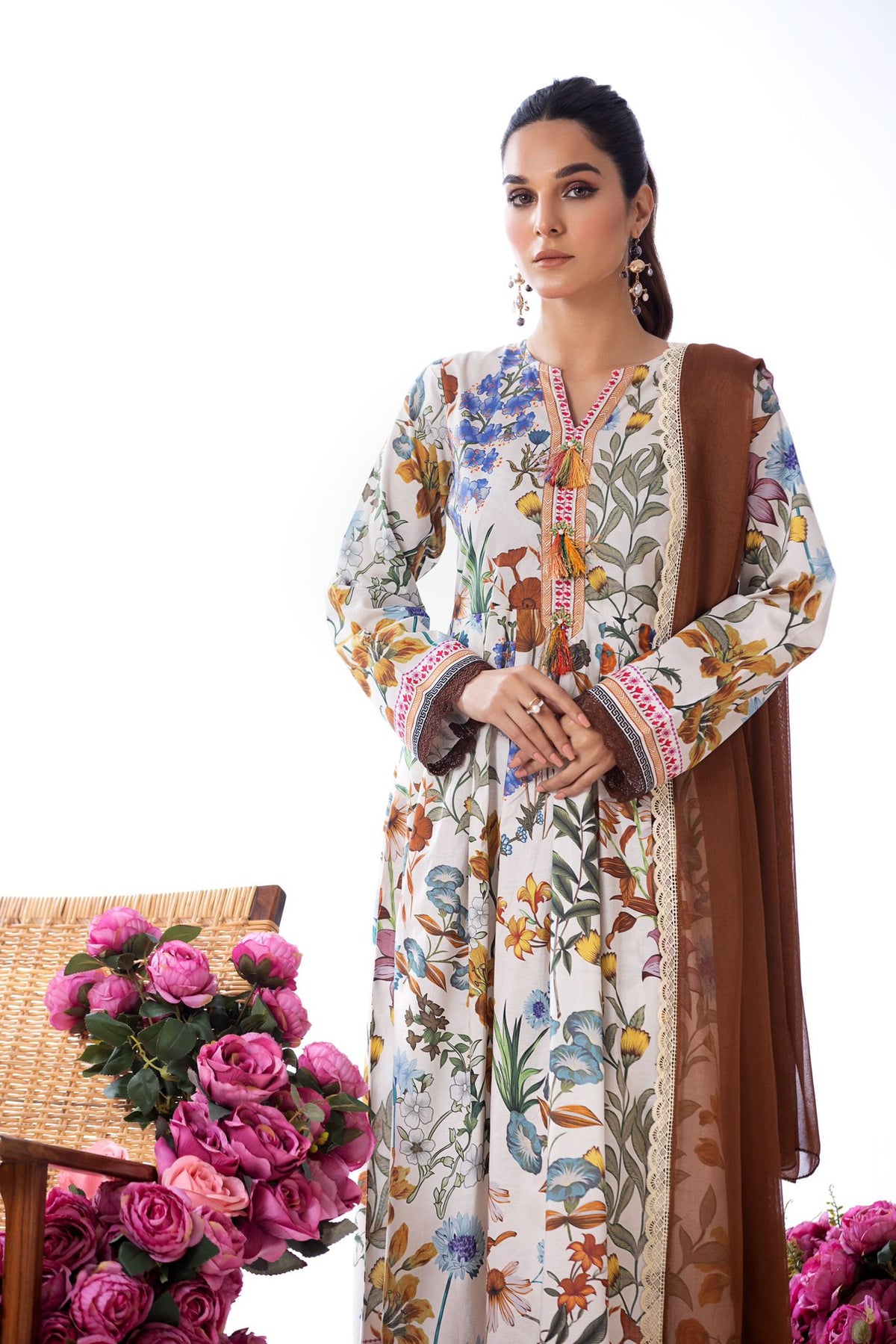 Heera’s Eid 2024 - Off White Multi Floral