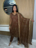Sidrah 3pc Fancy Chiffon Suit U3-C5