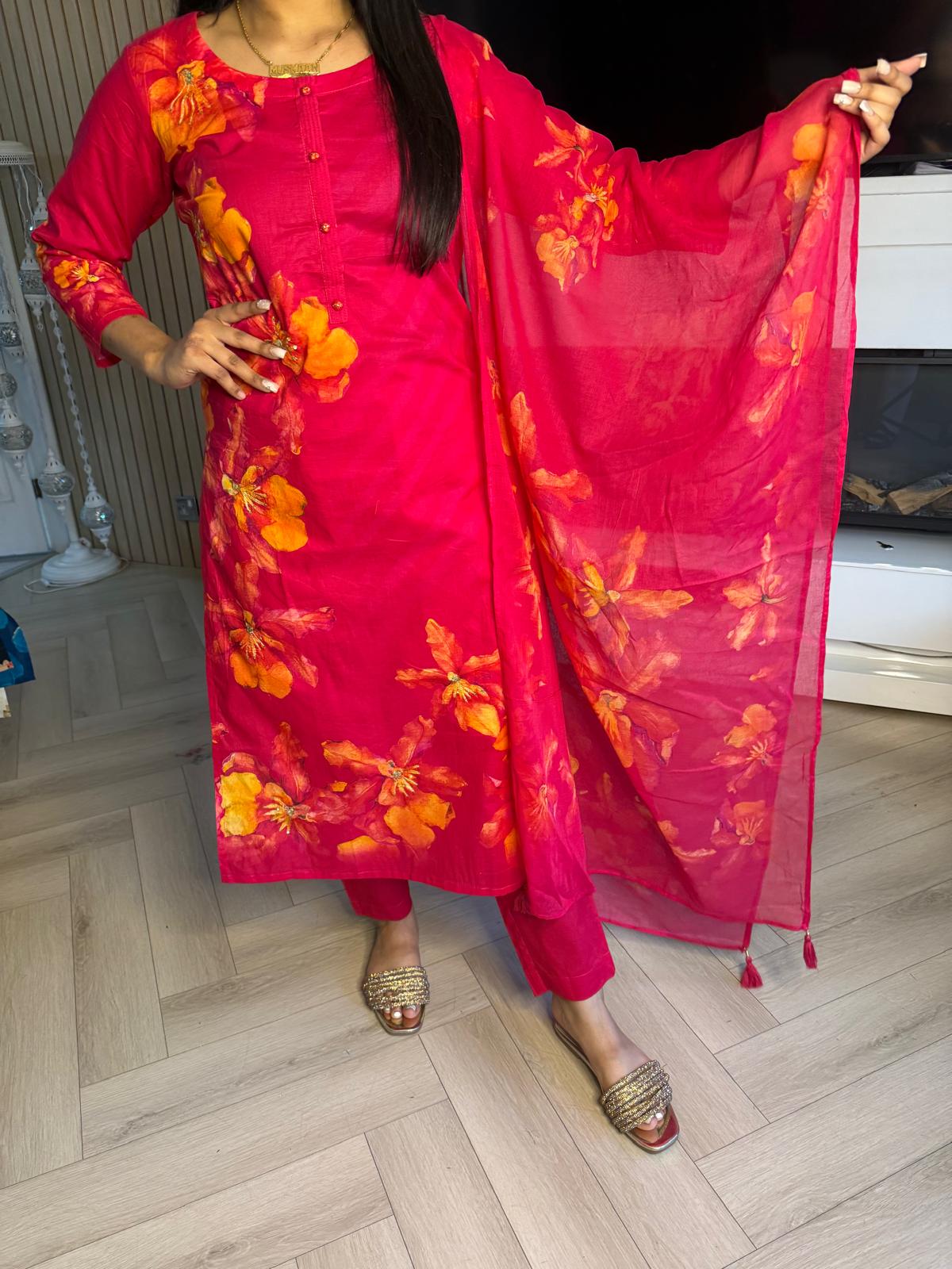 Yana 3pc Indian Cotton Kameez U2-E4/5