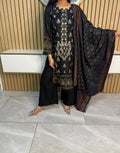 Arfa 3pc Dhannak suit with Shawl
