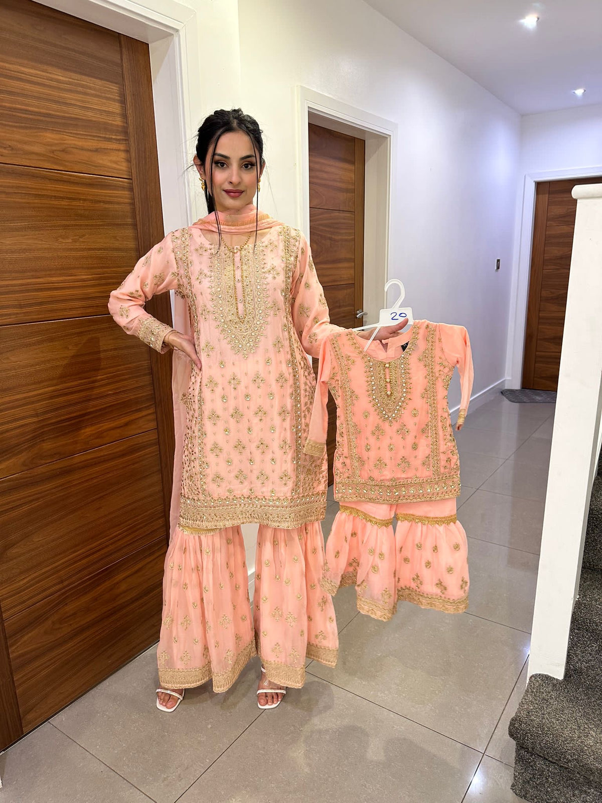 Sabah 3pc Mother & Daughter Gharara