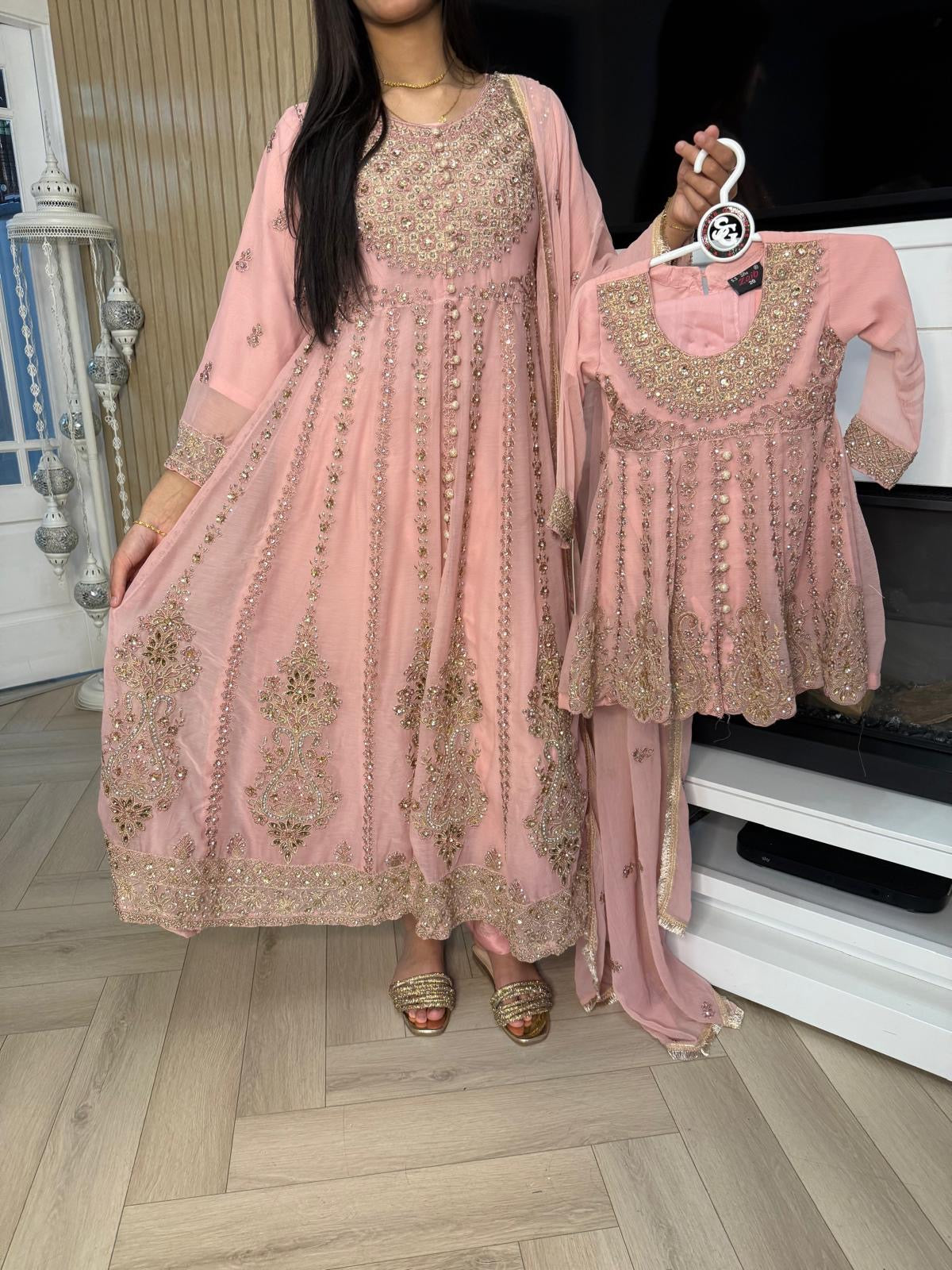Felisha 3pc Mother & Daughter Frock
