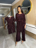 Palachi 2pc Mother & Daughter Co-Ord With Belt D2- I2