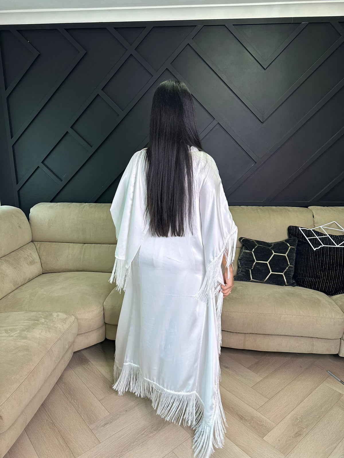 Raniya’s Silk Kaftaan - White