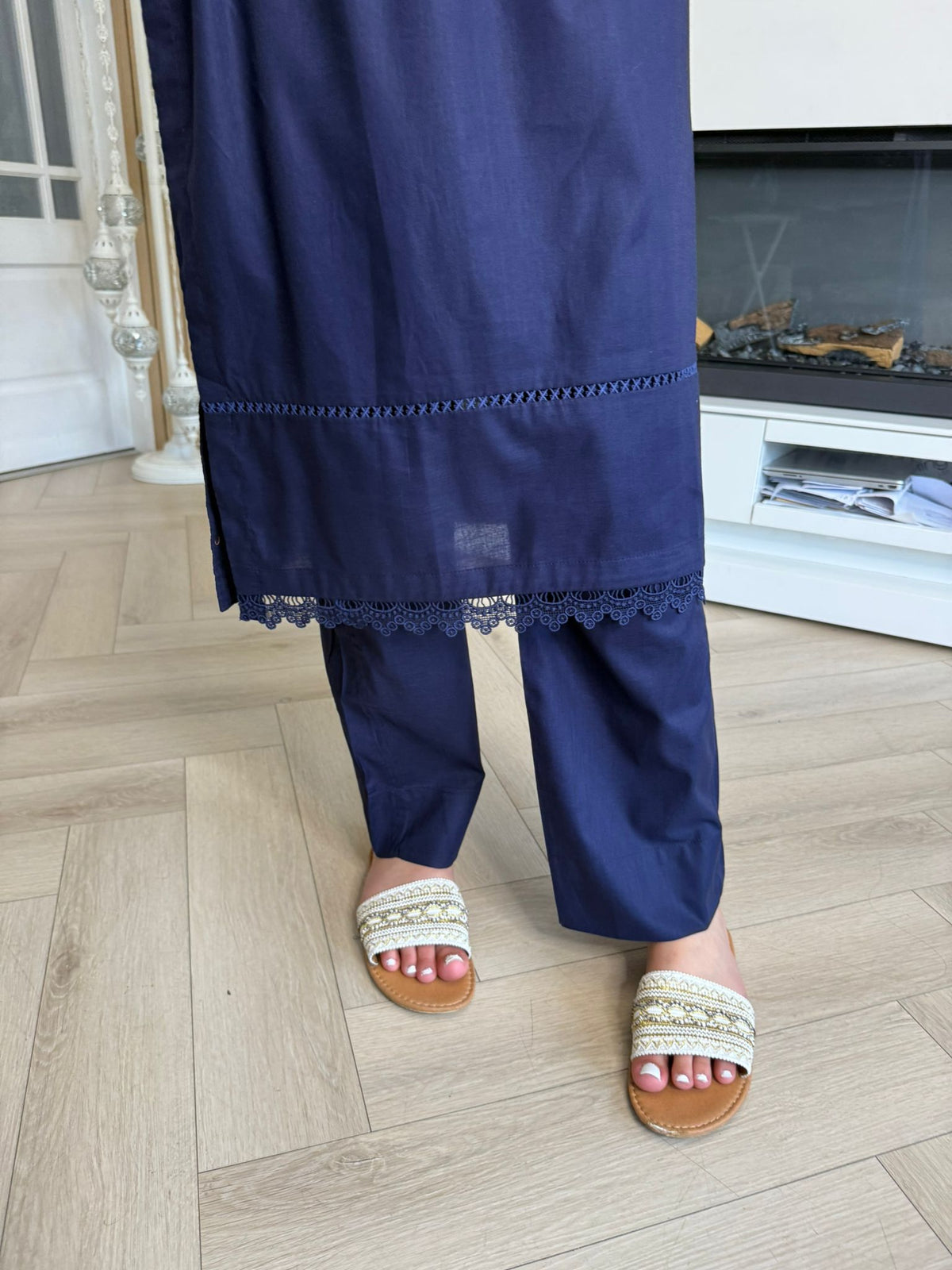 Nova Cotton Button Neck 2pc Co-ord