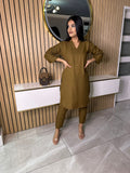 Leela Co-ord - Khaki D3-B2