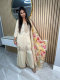 Amber 3pc Indian Silk With Floral Dupatta U2-G3