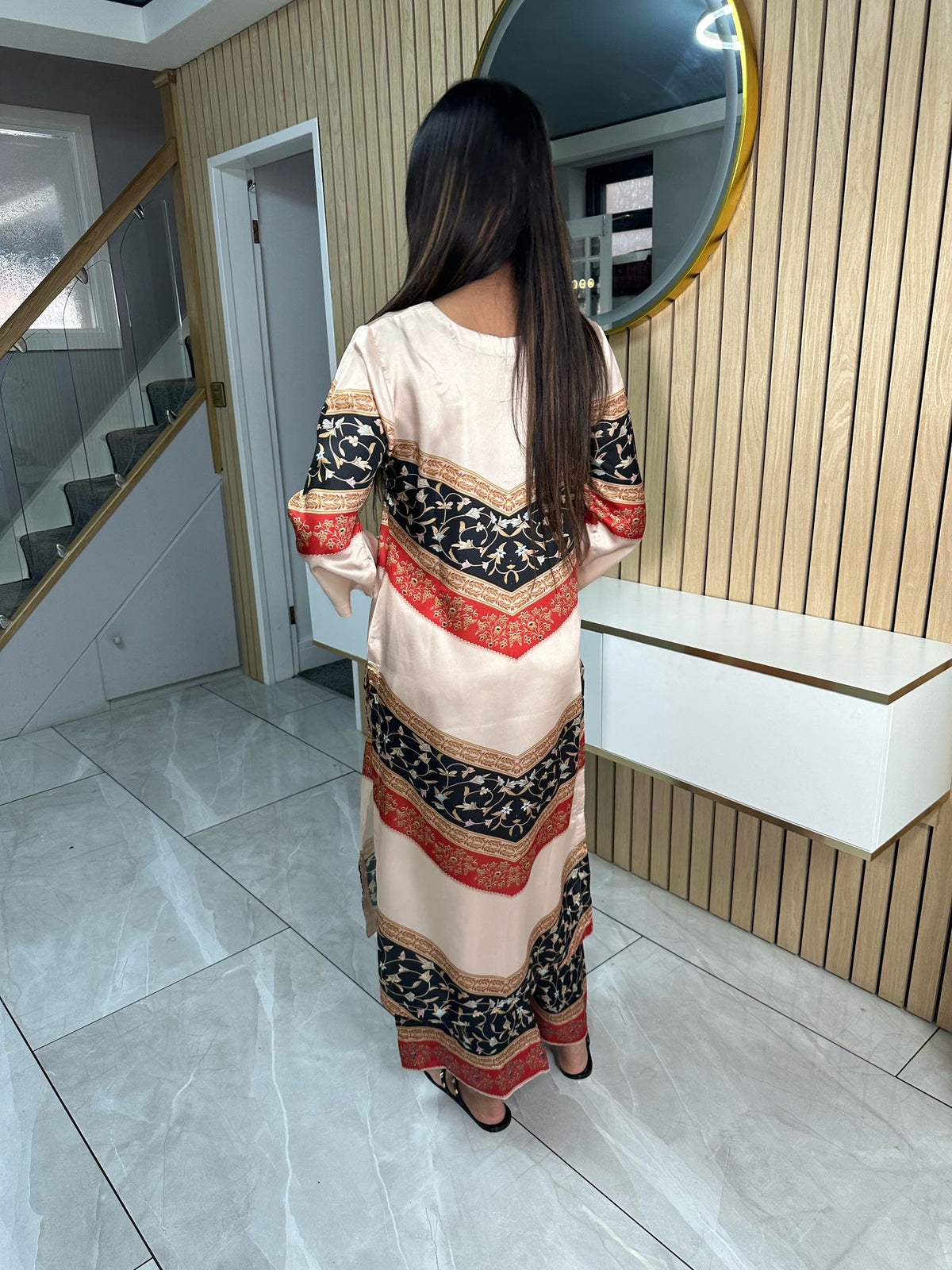 Fizza Printed 2pc Silk Co-Ord