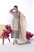 Heera’s 3pc - Light Beige & Blue