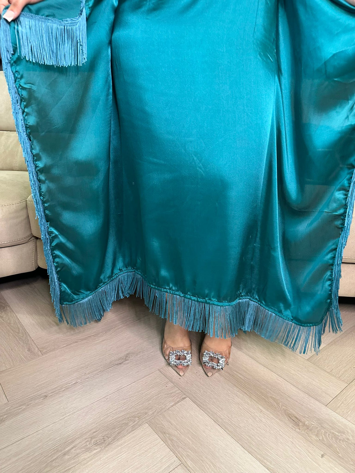 Raniya’s Silk Kaftaan - Turquoise