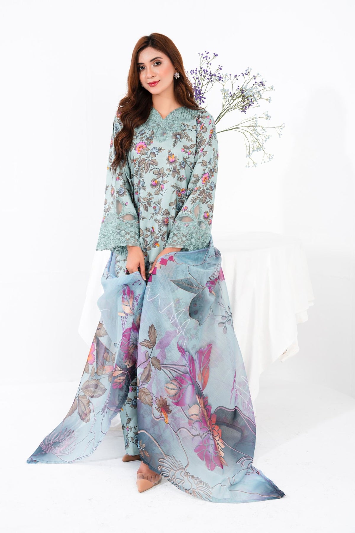 Maha Gul 3 Piece - Blue