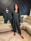 Zeenat M&D Co-ord - Dark Green