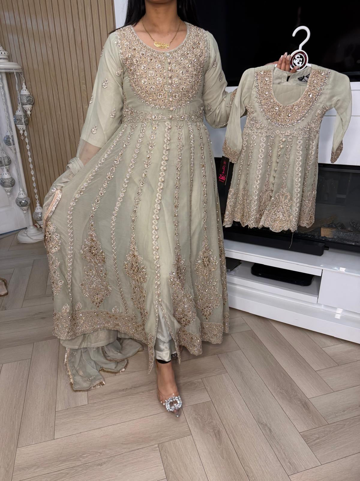 Felisha 3pc Mother & Daughter Frock
