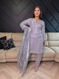 Kareena Sequin Suit  - Grey U3-D3