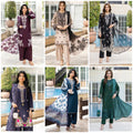 Noor E Nazar 3pc Slub Linen Suit With Printed Scarf