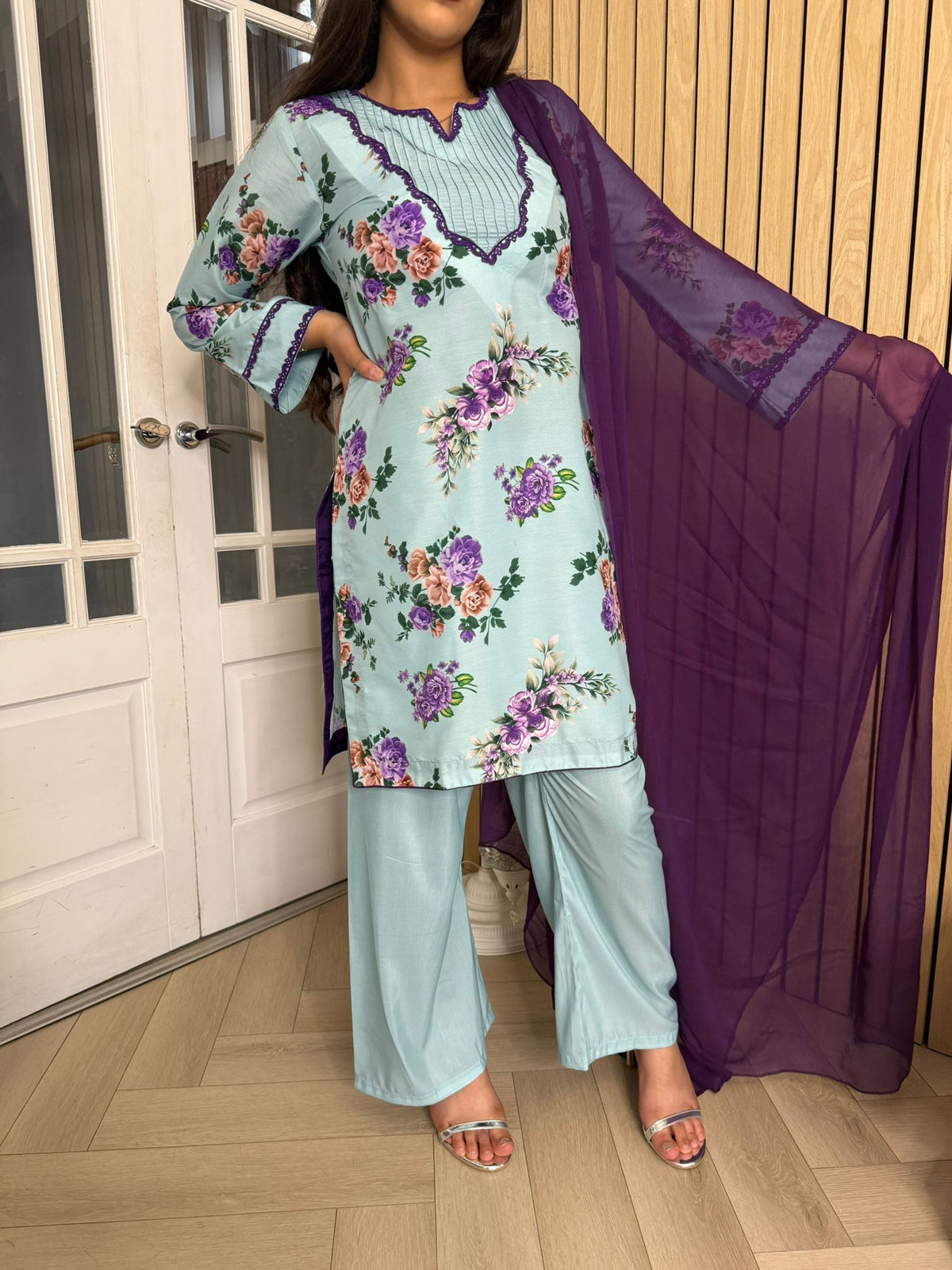 Nuha 3pc Floral Printed Suit