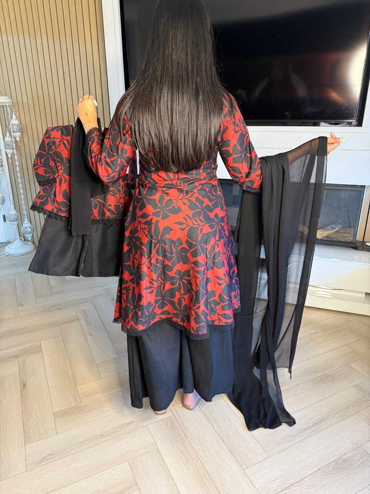 Hinan 2pc Mother & Daughter Umbrella Frock