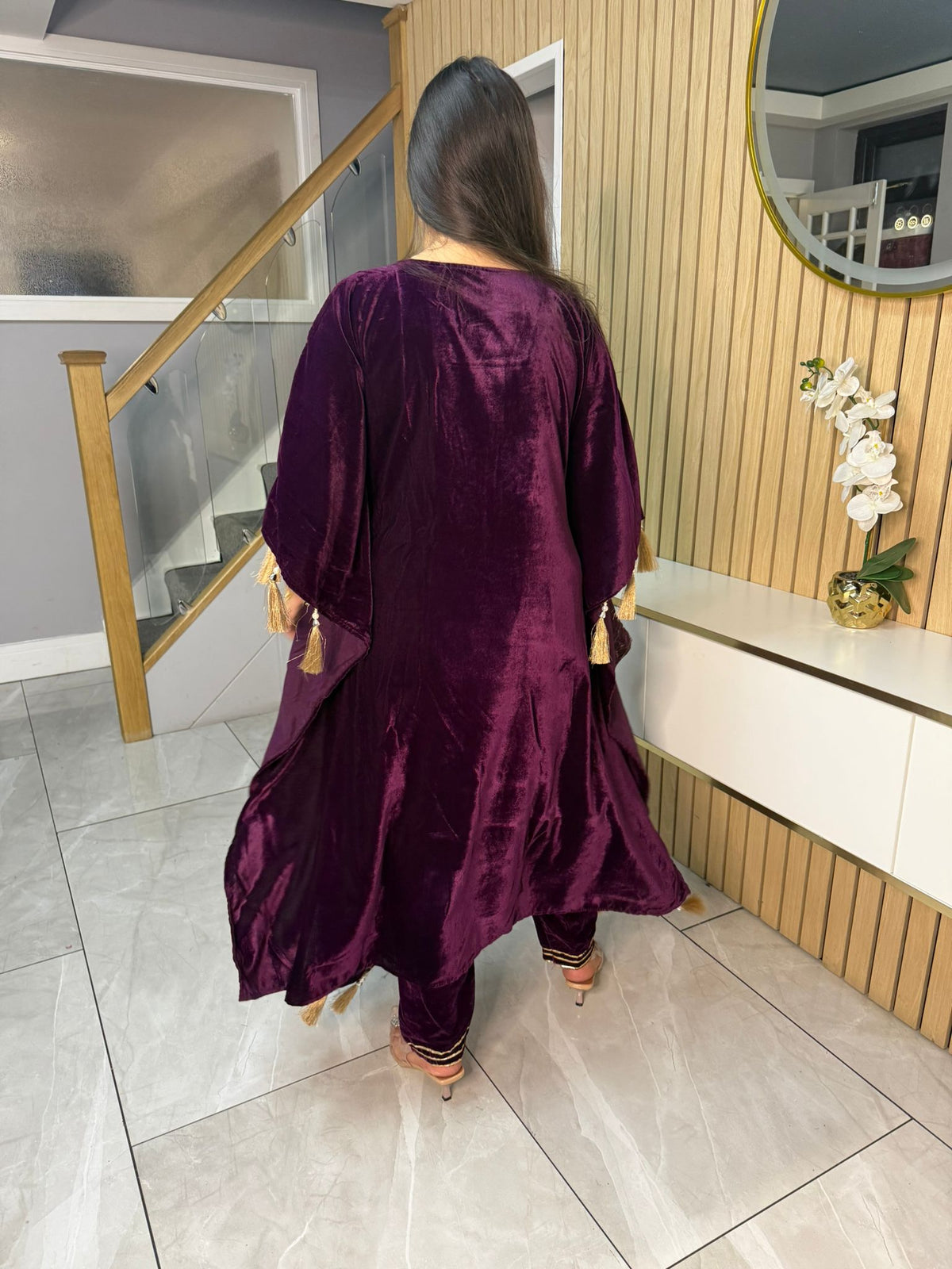 Gotta Velvet 2pc Kaftaan with Matching Trouser