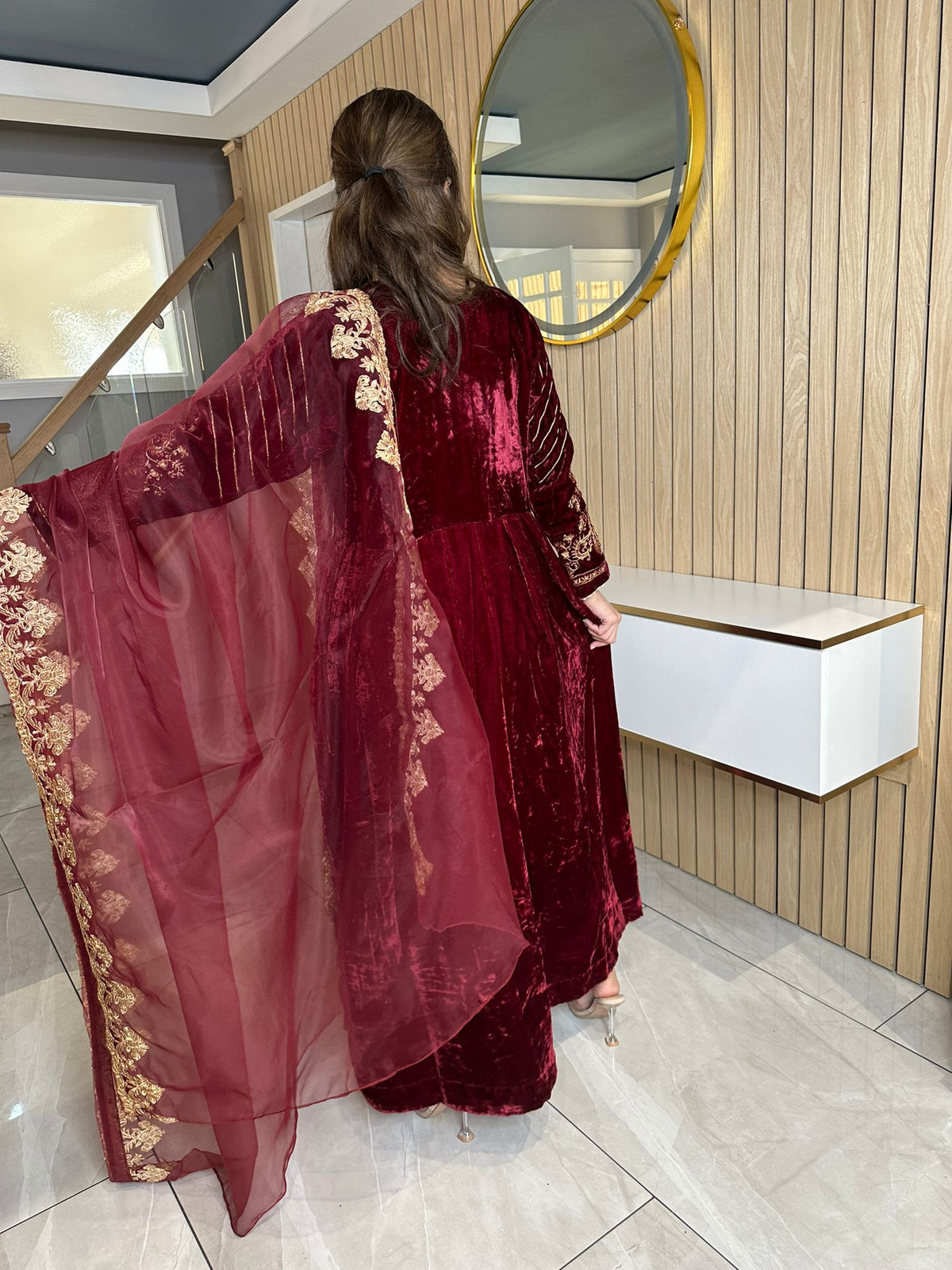 Mastani Maxi Velvet - Maroon