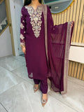Mahi 3pc Fancy Chiffon Suit D2-D2